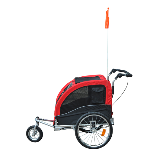 Foldable Pet Bike Trailer Bicycle Stroller Jogger 